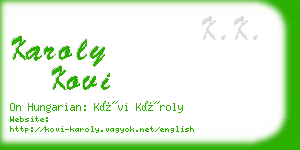 karoly kovi business card